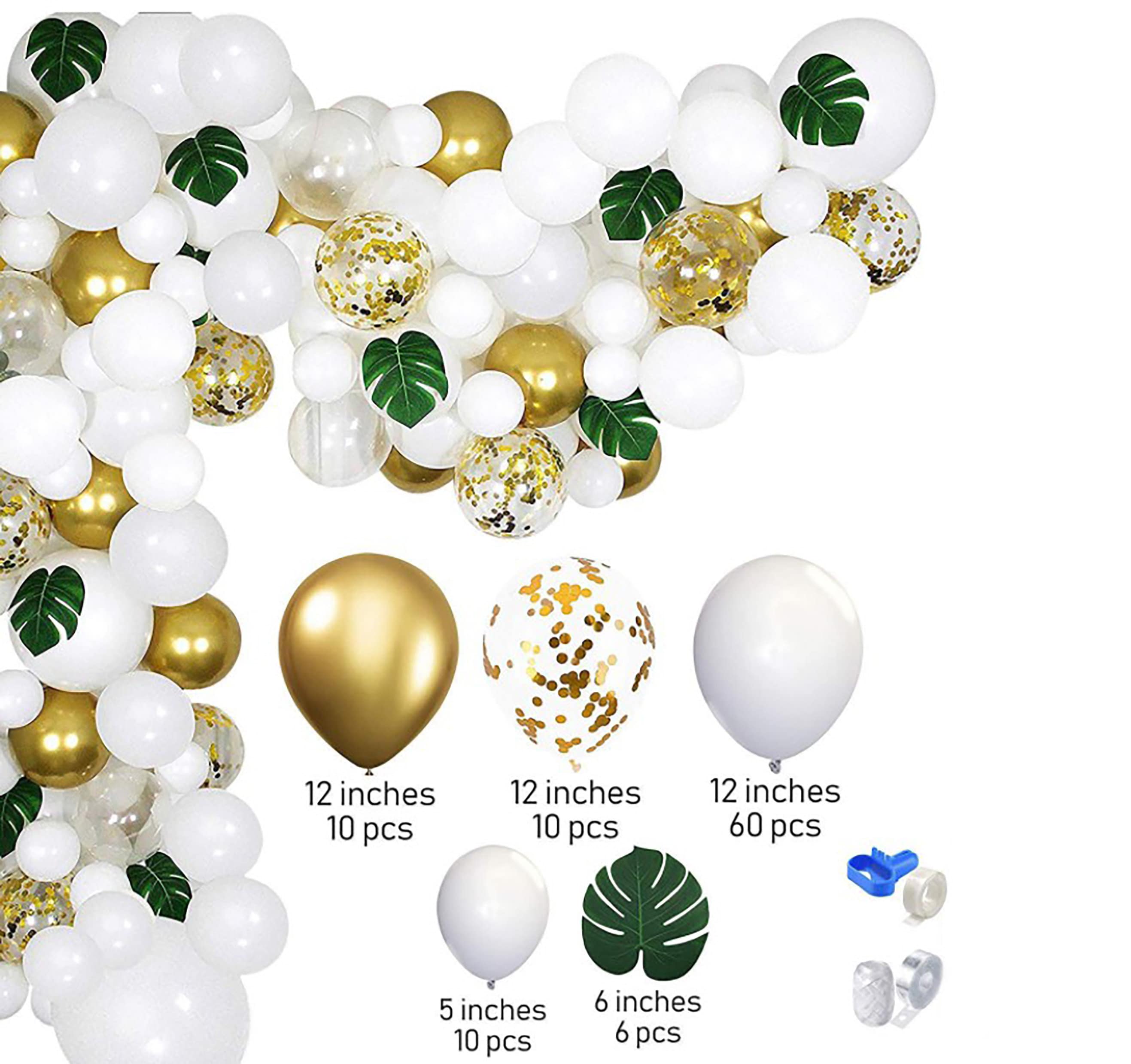 Balloon Garland Kit Ballon Arch Kit Green Gold and White Etsy