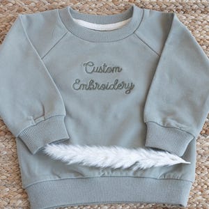 Custom Embroidered Baby Sweatshirt: Personalized Kids Clothing