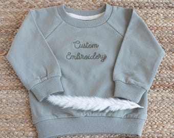 Custom Embroidered Baby Sweatshirt: Personalized Kids Clothing