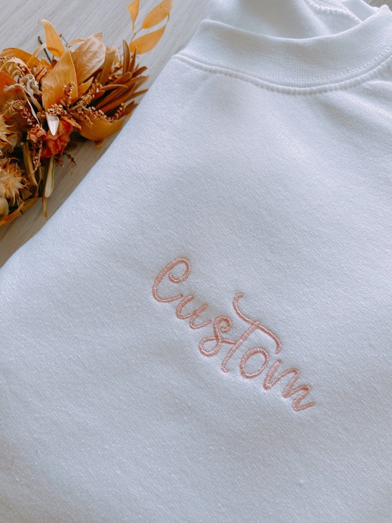 Etsy custom embroidered sweatshirt new arrivals
