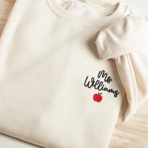 Embroidered Teacher Sweatshirt, Teacher Gifts, Teacher Gift, Teacher Appreciation Gift, End of School Gift, Personalized Teacher TFP97BW X