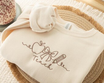 Sudadera bordada para profesores, regalos personalizados para profesores, regalo de agradecimiento para profesores, regalo de vuelta al cole, regalo personalizado para profesores