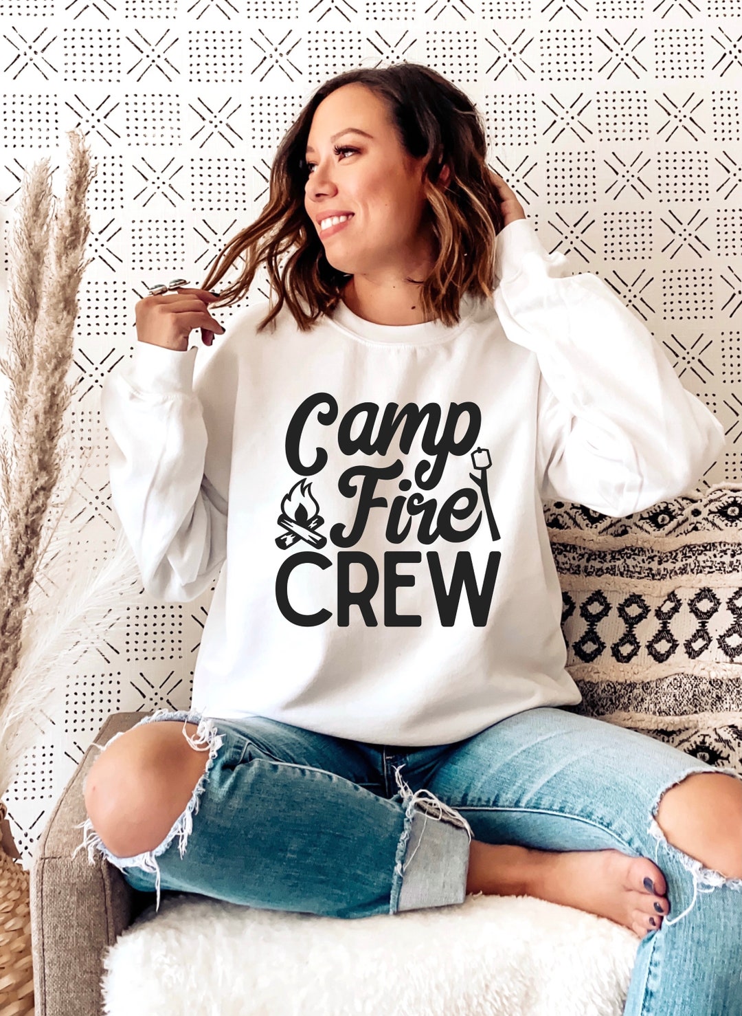 Campfire Crew Sweatshirt Nature Lover Gifts Camper Dad - Etsy