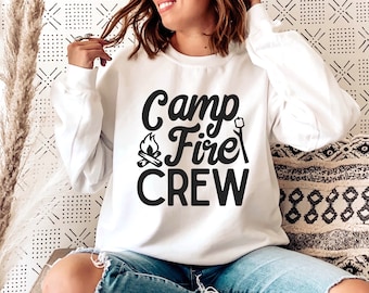 Campfire Crew Sweatshirt, Nature Lover Gifts, Camper Dad Sweatshirt, Camper Mom Sweatshirt, Cabin Life Sweatshirt, Camper Sweatshirt