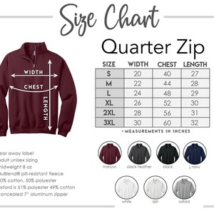 Custom Embroidered Logo Quarter Zip Sweatshirt, Personalized Business Top image 3