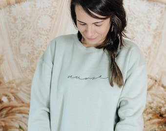 Sudadera de enfermera bordada, regalo para enfermeras nuevas, enfermeras registradas