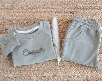 Embroidered Baby Jogger Set: Personalized Toddler Track Suit, Gift for Kids & Babies