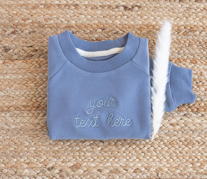 Custom Embroidered Kids Sweatshirt, Personalized Baby Sweatshirt