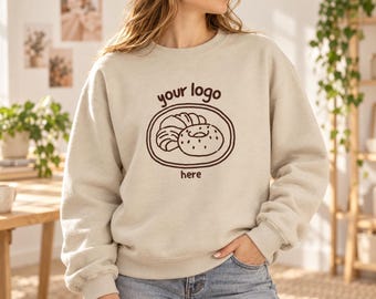 Custom Logo Sweatshirt, Personalized Business Crewneck, Your Logo Here, Unisex Company Team Pullover