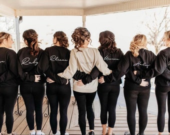 Personalized Bridesmaid Gifts, Bridesmaid Sweatshirt, Wedding Day, Bachelorette Party Gifts, Maid of Honor Gifts, Bridesmaid Proposal