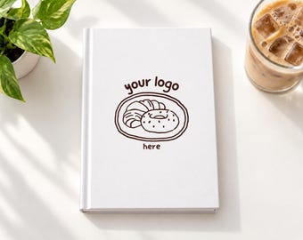 Custom Logo Hardcover Notebook, Personalized Business Journal, Your Logo Here, Branded Office Stationery