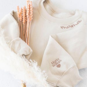 Embroidered Custom Collar & Sleeve Names, Personalized Gift for Mother Grandmother