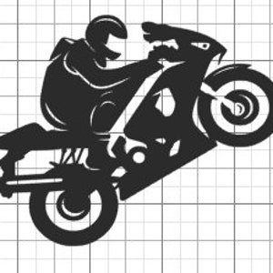 Motorcycle Wheelie vinyl decal, multi purpose decal, laptop sticker