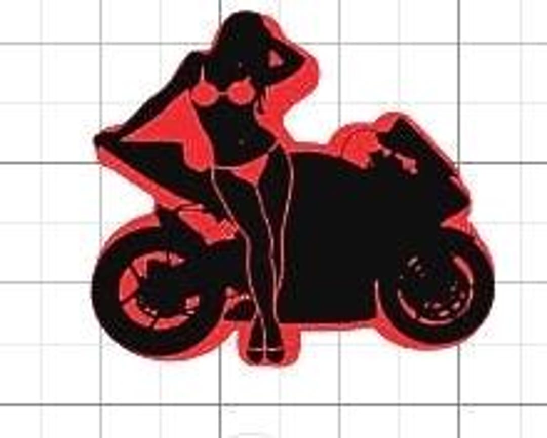 Female Motorcycle Sticker Motorcycle Girl Car Vinyl Decal, Multi Purpose Decal, Laptop Sticker - Etsy