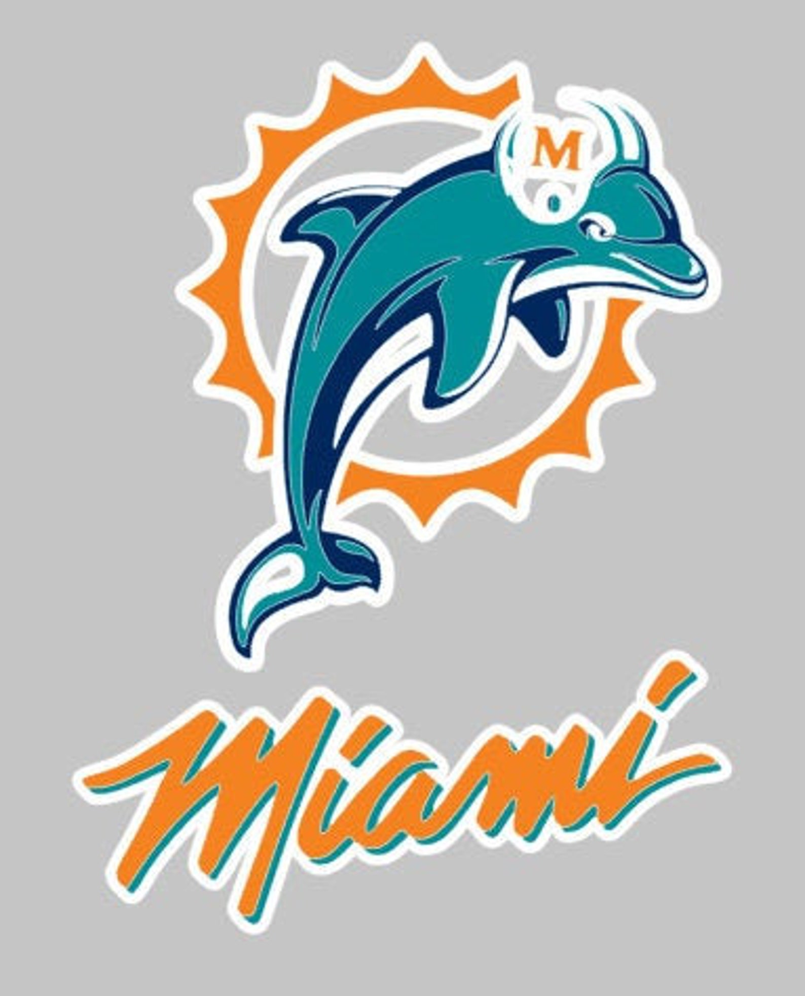 Dolphins Miami Vinyl Decal Multi Purpose Decal Laptop | Etsy