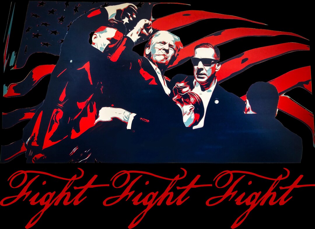 FIGHT FIGHT FIGHT Sticker 15 X 3.75 - Etsy
