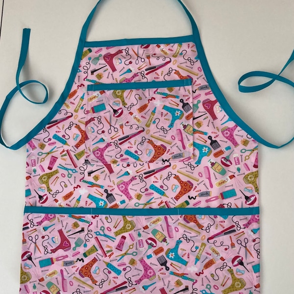 Child Gift, Dress up Barber or Hair Stylist Apron, Fits child age 3-6,