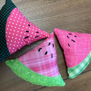 Pink Watermelon Decor, Summer Decor, Farmhouse Decor, Fabric Watermelon, Bowl Filler, Summer Tuck, Home Gift