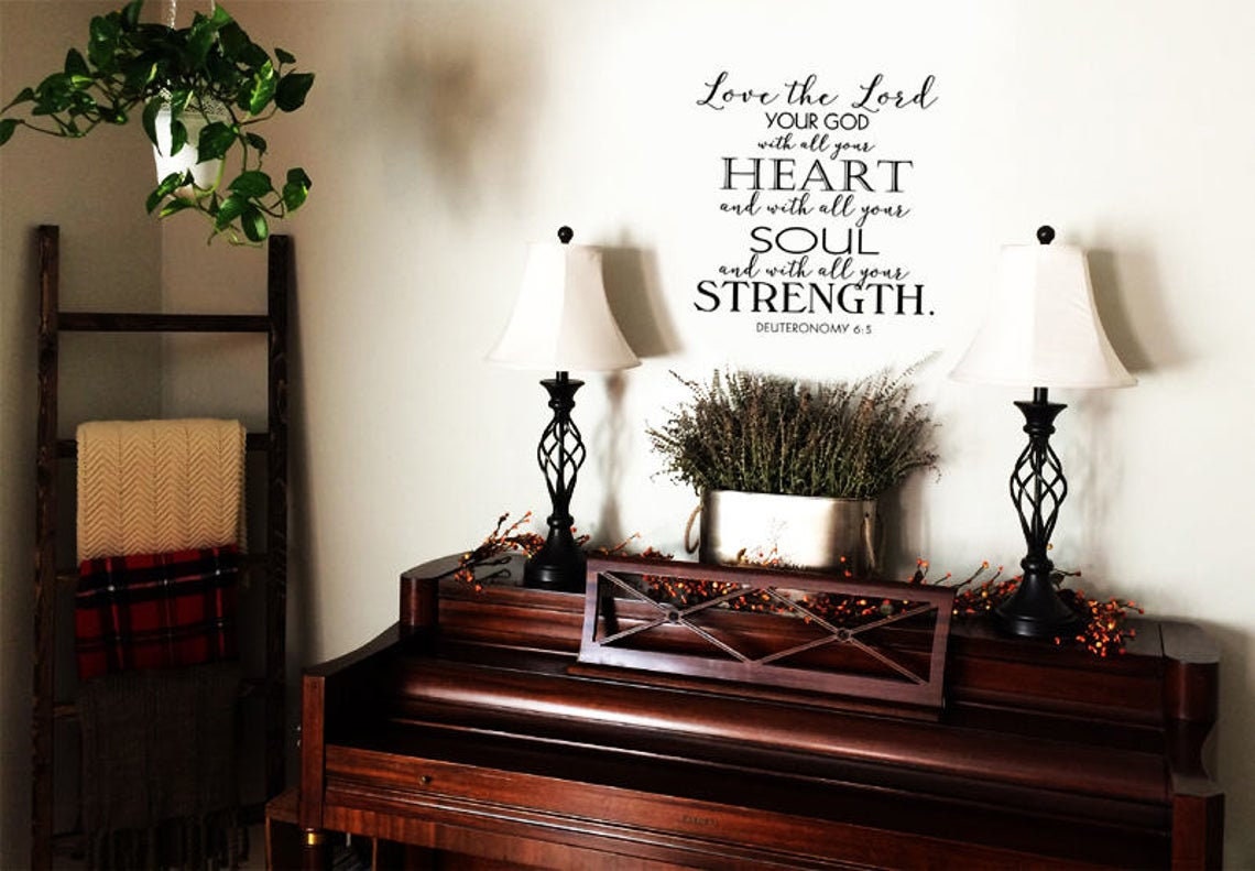 Custom Bible Verse decal Living Room Wall Decal Positive Etsy
