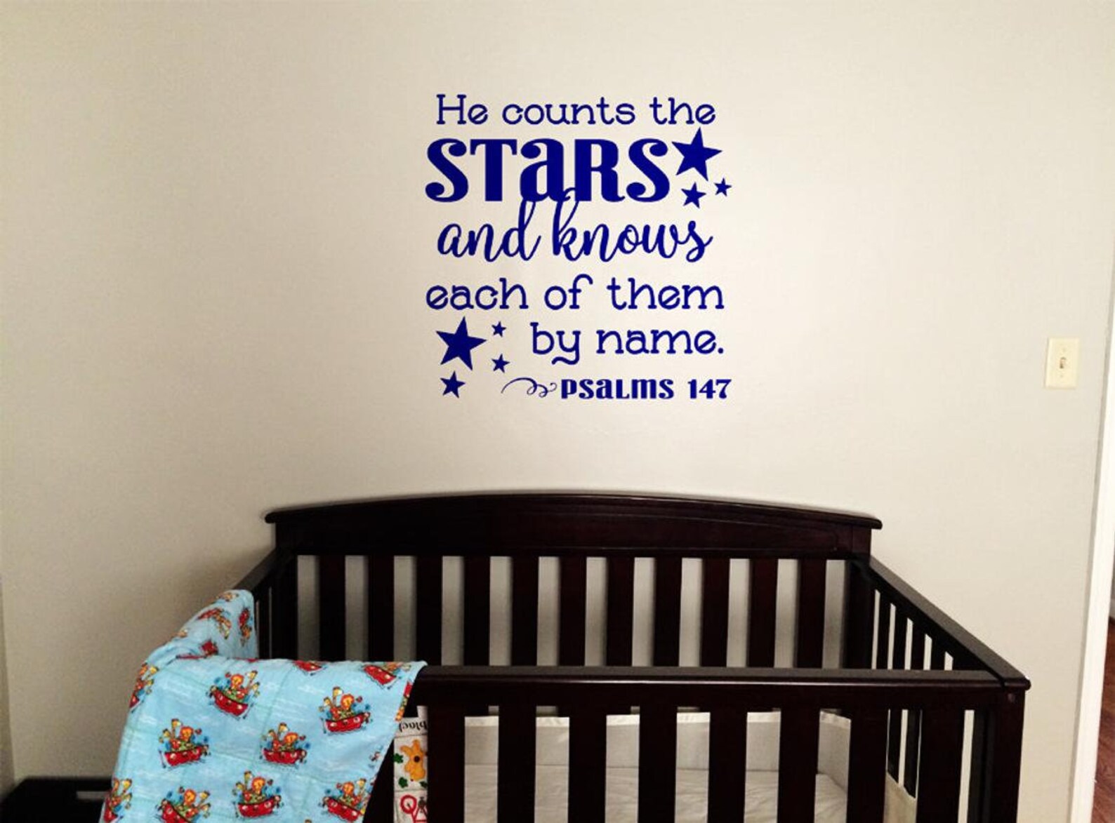 Nursery room vinyl decal Bible Verse Decal boys room wall Etsy
