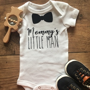 Mommy&#39;s Little Man Baby Bodysuit/Toddler - Gender Reveal - Baby Shower Gift - Coming Home Outfit - Baby Boy Onesies® - Little Man Onesie®