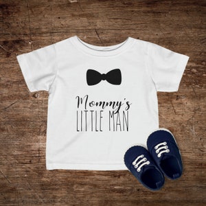 Mommy&#39;s Little Man Baby Shirt/Toddler - Gender Reveal - Baby Shower Gift - Coming Home Outfit - Baby Boy T-Shirt - Little Man T Shirt