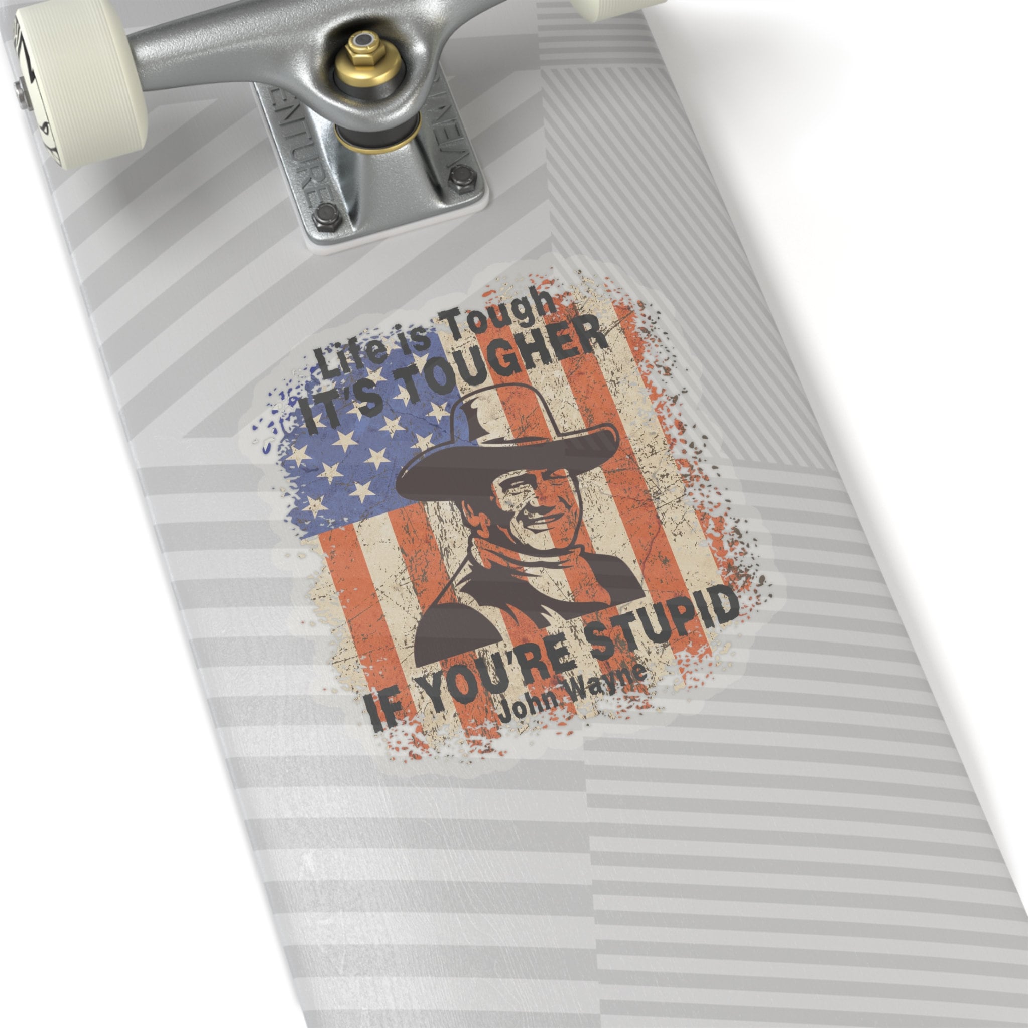 John Wayne Life is Hard Sticker Funny Quote Sticker Inspirational ...