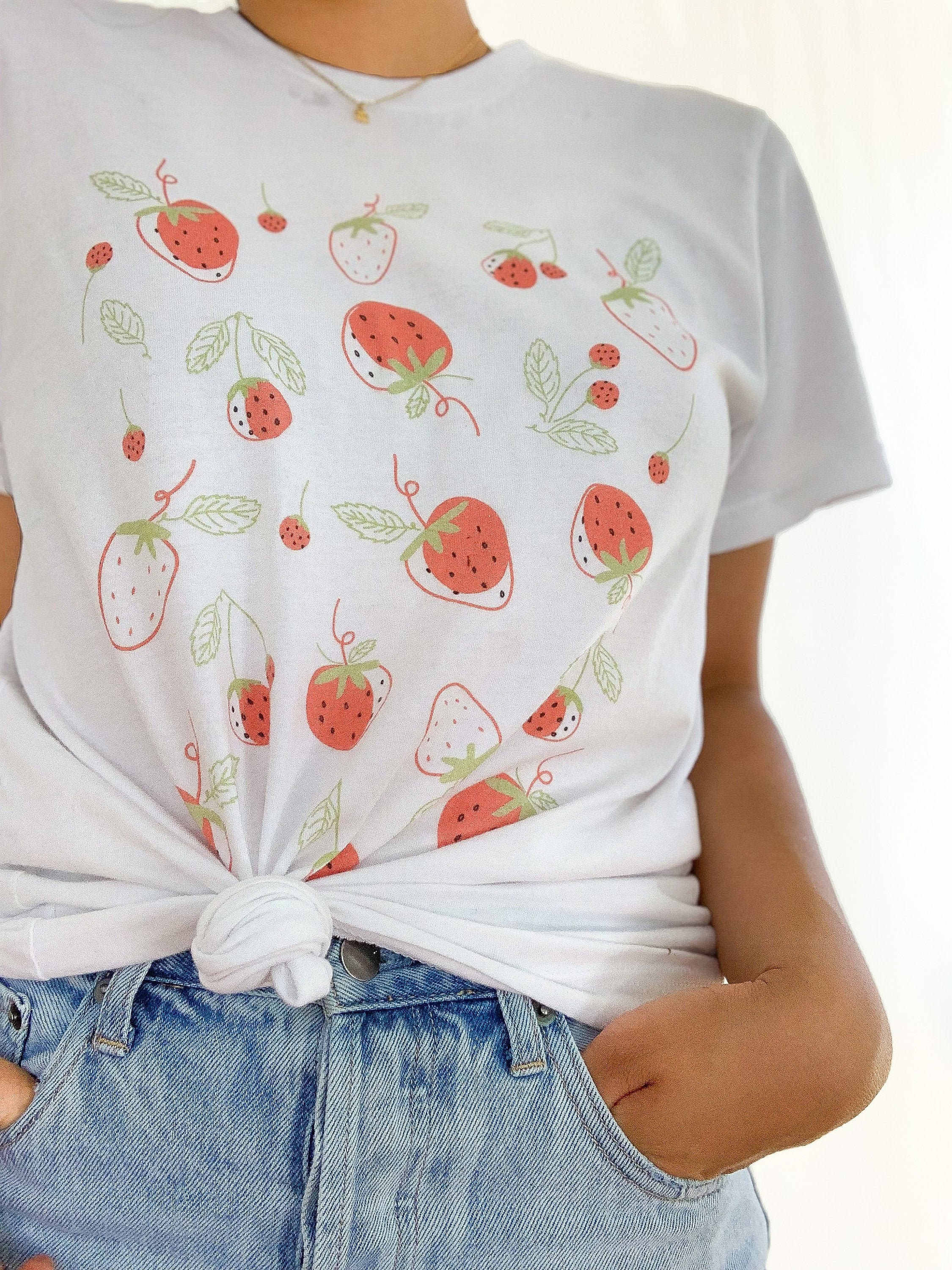 strawberry shirt in the sunshine