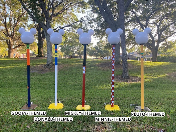 Mickey Lamp W/ Multi-color LED Lights + Post & Base; FREE Local