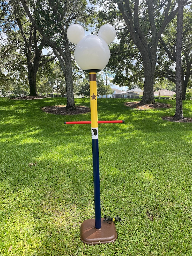 Mickey Lamp w/ Multi-Color LED lights Post & Base FREE Local Hand DELIVERY To Disney Resorts/Central Florida Locations Only image 4