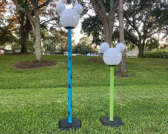 Monsters Inc. Mickey Lamp Poles - Sold As A Pair (Limited Edition)