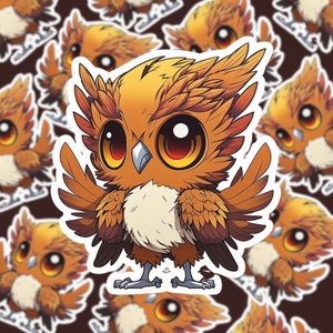 Whimsical Firebird Art - Resilient Phoenix Decal - Fantasy Creature