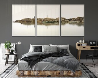 African Beach Triptych, Minimalist Landscape Photography (Digital Download)