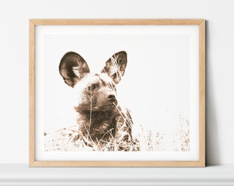 African painted dog for digital download, african wild dog art, safari photography, wild dog wall art, animal wall art