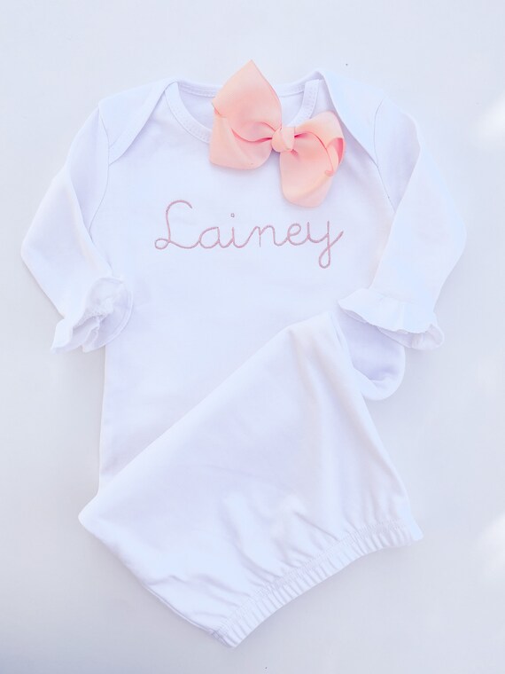 Embroidered Baby Gown