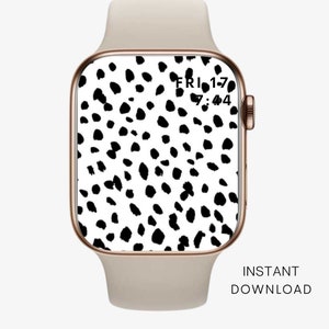 Dalmatian Print Watch Wallpaper, Apple Watch Wallpaper, Watch Background, Apple Watch Accessories, i watch wallpaper, Apple Watch Face