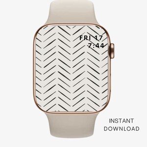 Papier peint Apple Watch chevron : arrière-plan minimaliste pour votre montre (téléchargement numérique)