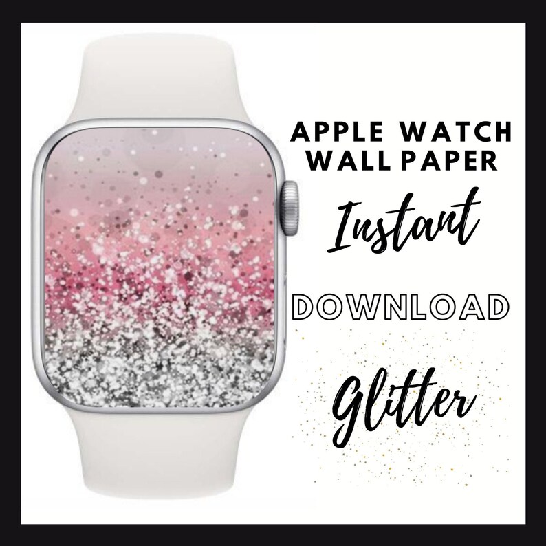 Pink Glitter Apple Watch Wallpaper Apple Watch Wallpaper Etsy