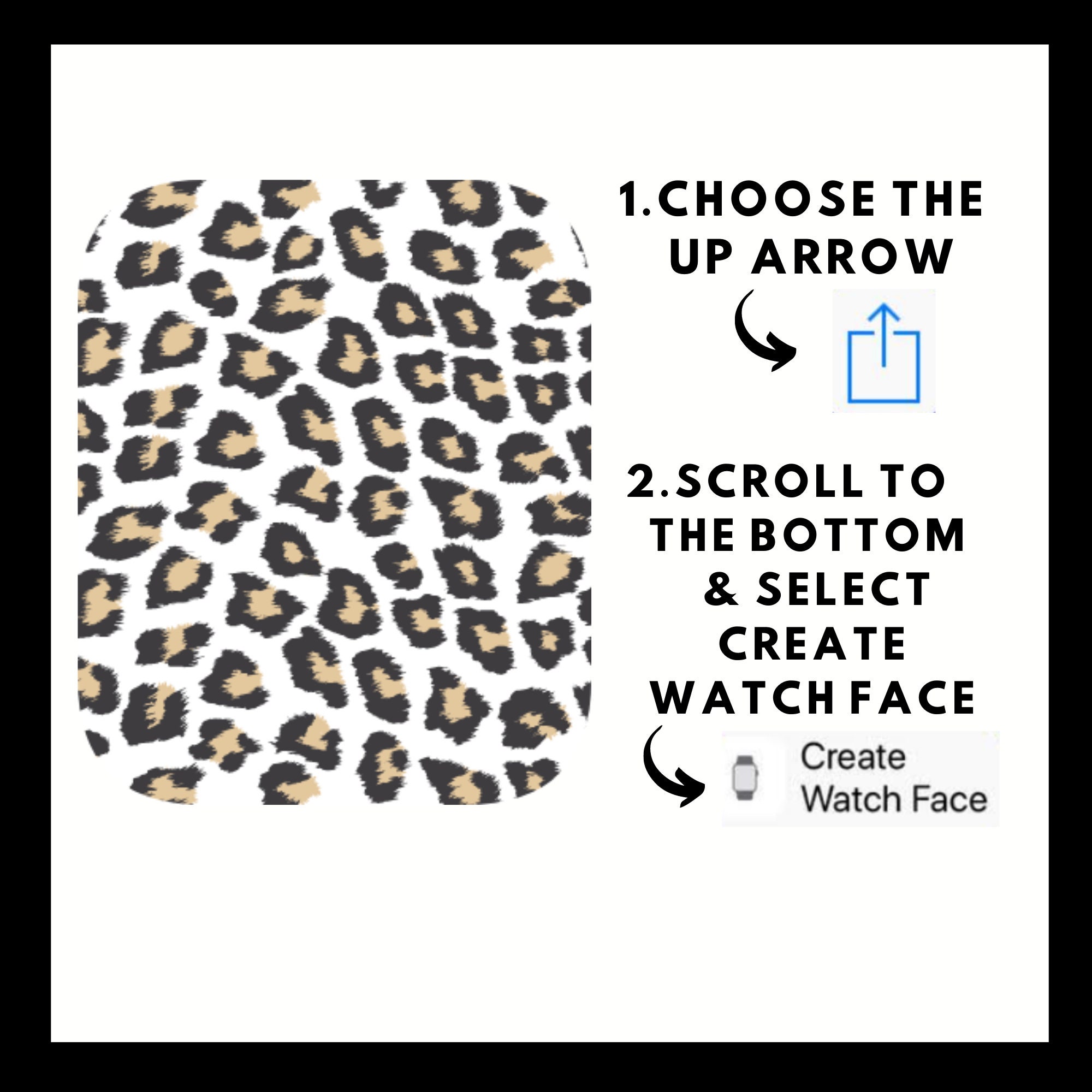 Apple Watch Wallpaper Watch Background Leopard Print Apple Etsy