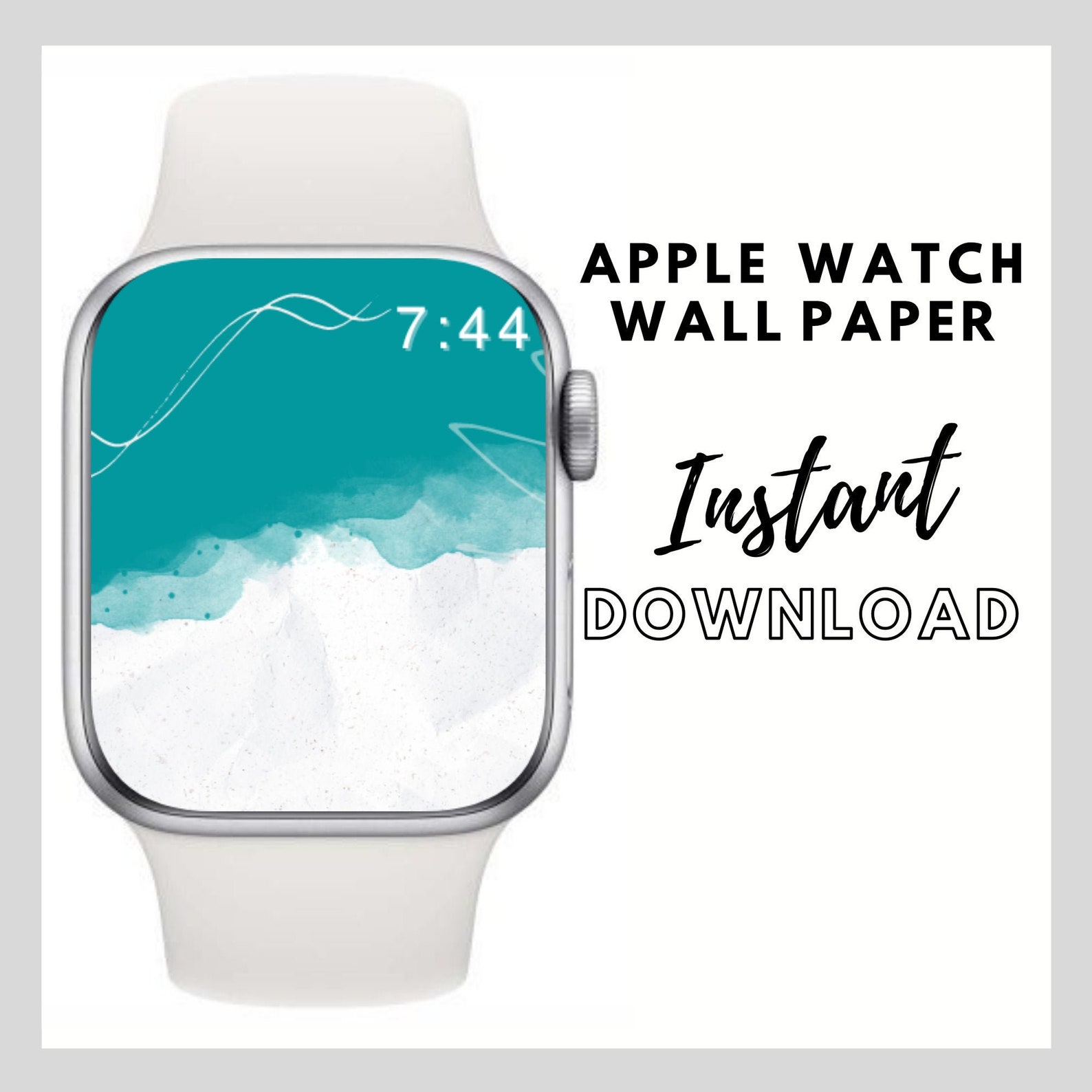 Teal Apple Watch Wallpaper Aqua Watch Background Apple Watch Etsy