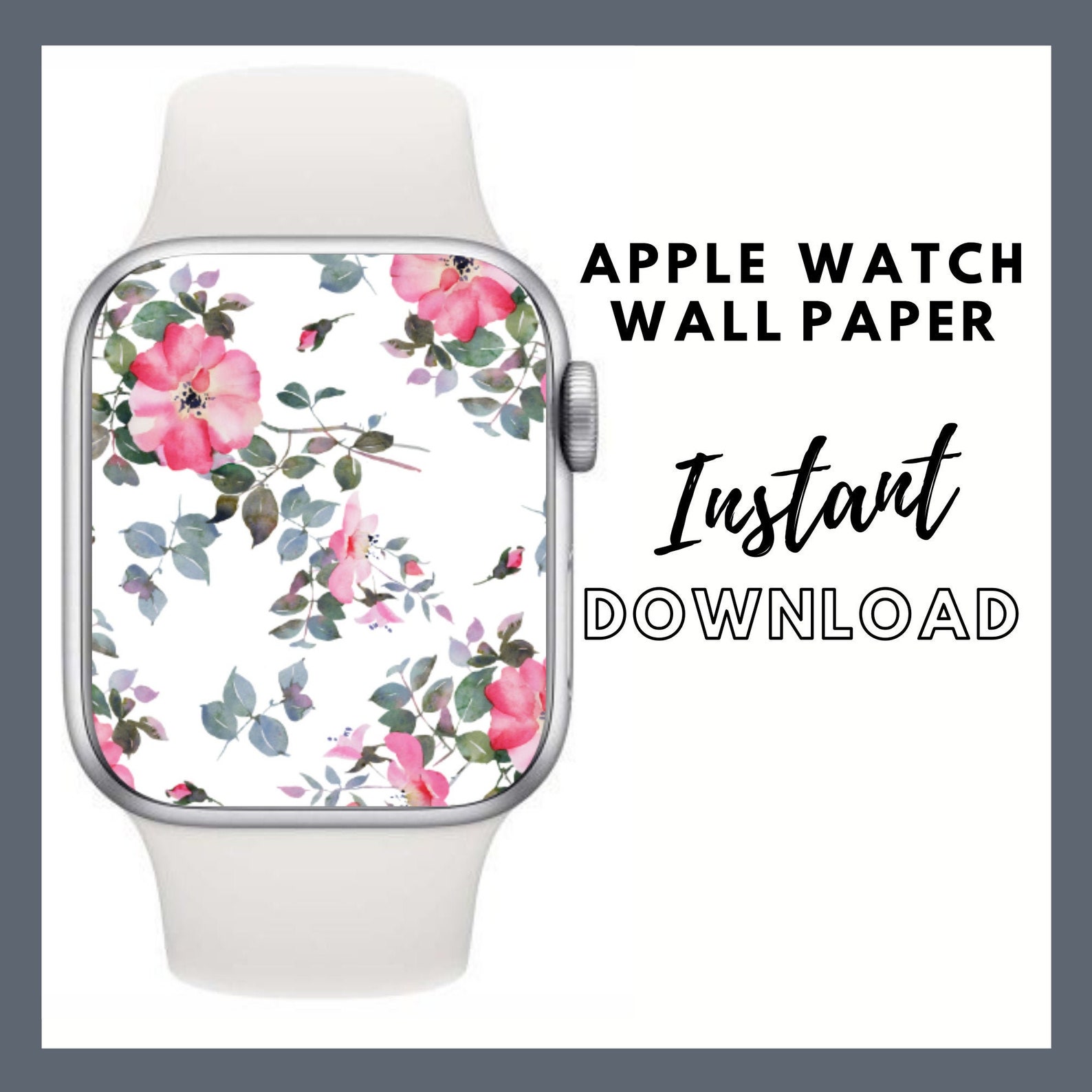 Floral Apple Watch Wallpaper Floral Watch Background Apple Etsy