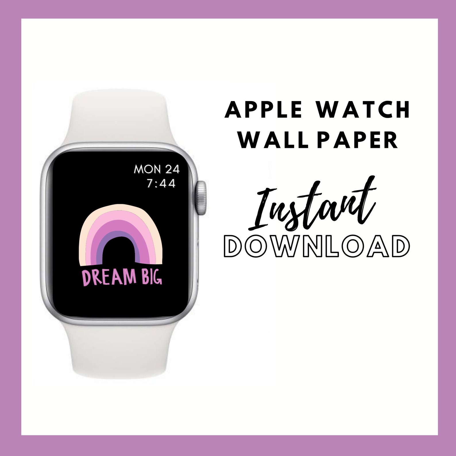 Purple Apple Watch Wallpaper Rainbow Watch Background - Etsy India