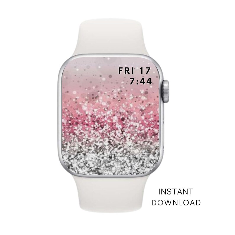 Pink Glitter Apple Watch Wallpaper Apple Watch Wallpaper Etsy Canada