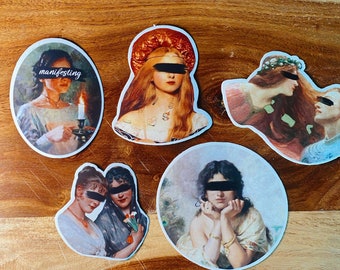 Renaissance Sticker Bundle | Hand Designed with Glossy Finish | Durable & Water Resistant | Stickers for Water Bottles and Laptops