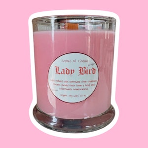 Lady Bird︱Essential Oil Infused | Organic Soy Scented Candle︱Novelty Candle︱Film Inspired︱Scents of Cinema Collection