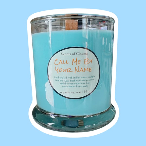 Call me by your name Candle︱Essential Oil Infused | Organic Soy Scented Candle︱Novelty Candle︱Film Inspired︱Scents of Cinema Collection