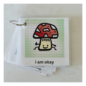 Communicatiekaarten met Silly Mushroom-thema (AAC, non-verbale hulp, autisme/neurodivergent)
