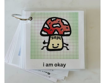 Silly Mushroom Themed Communication Cards (AAC, Nonverbal Aid, Autism/Neurodivergent)