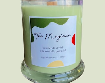 The Magician Candle︱Essential Oil Infused | Organic Soy Scented Candle︱Novelty Candle︱Magic Candle︱Mercury Candle︱Spiritual Candle