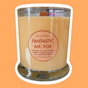 Fantastic Mr. Fox Candle︱Essential Oil Infused | Organic Soy Scented Candle︱Novelty Candle︱Film Inspired︱Scents of Cinema Collection